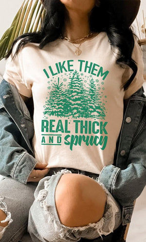 2024 Hickabilly Homecoming - Real Thick and Sprucy Christmas Tree Graphic Tee