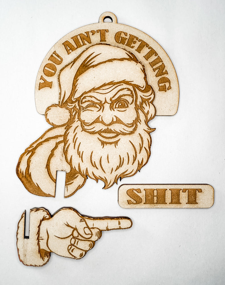 Woodshop - Funny Santa Ornament