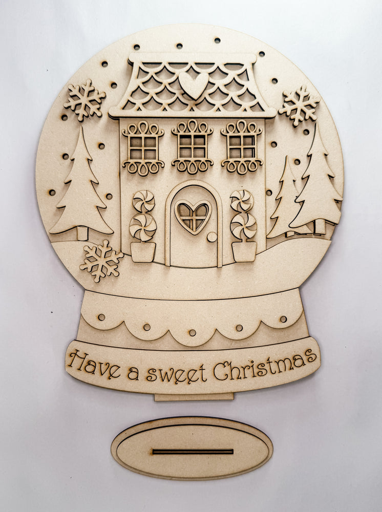 Woodshop - Light-up Snow Globe House