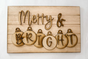 Woodshop - "Merry & Bright" insert