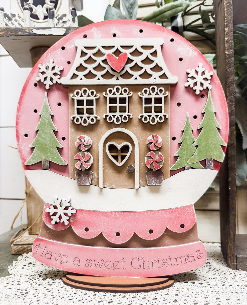 Woodshop - Light-up Snow Globe House