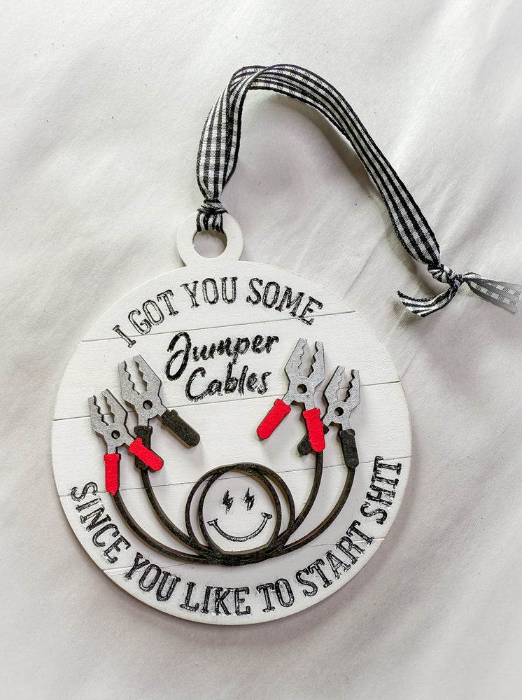 Woodshop - Funny Jumper Cable Ornament