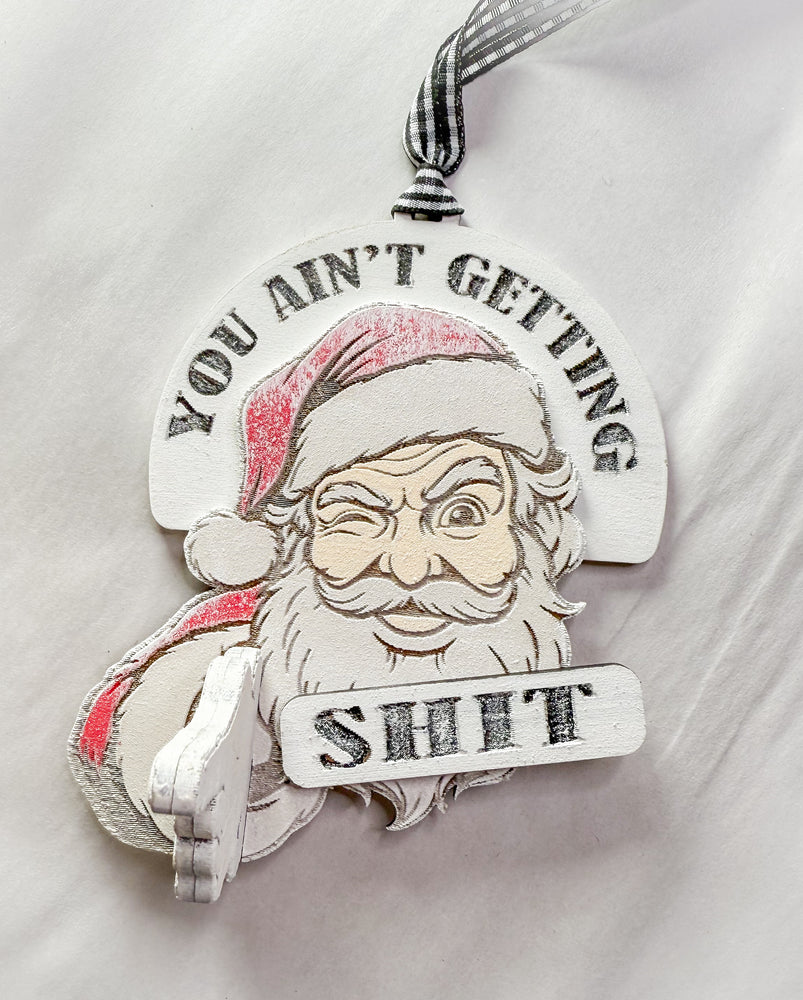 Woodshop - Funny Santa Ornament