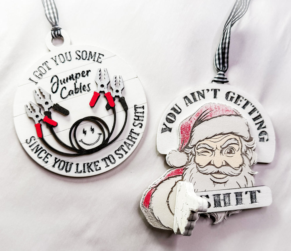 Woodshop - Funny Santa Ornament