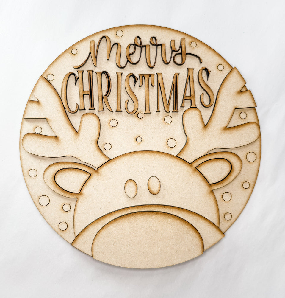 Woodshop - "Merry Chirstmas" Reindeer Sign