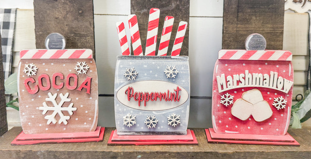 Woodshop - 3pk Cocoa Bar Decor