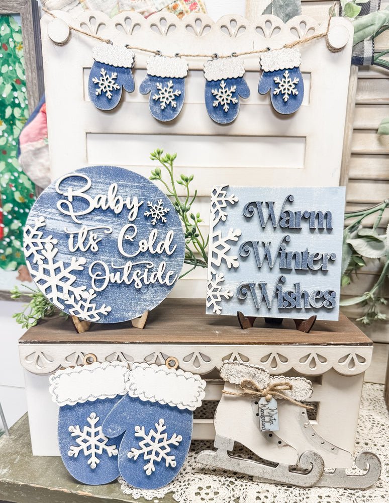 Woodshop - "Baby its Cold Outside" Bench Set