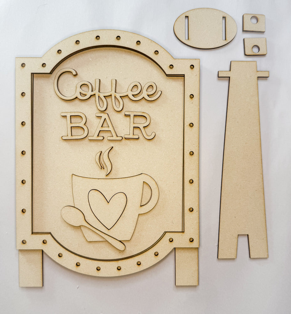 Woodshop - Light-Up Coffee Bar Easel