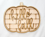 Woodshop - "Hello Fall" Pumpkin Sign