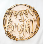 Woodshop - "Merry and Bright" Christmas Sign