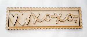 Woodshop - XOXO Scalloped Sign