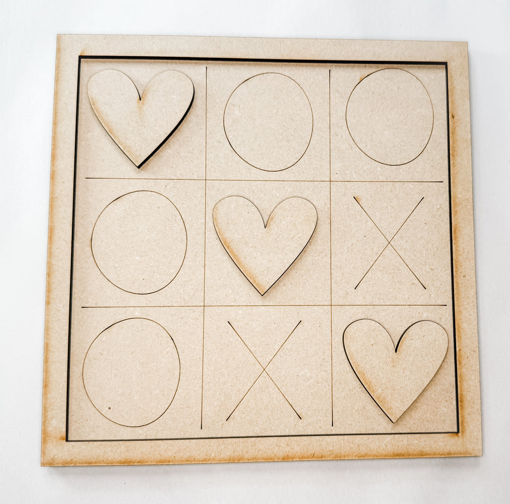 Woodshop - Heart-Tac-Toe Sign