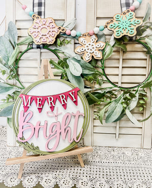 Woodshop - "Merry and Bright" Christmas Sign