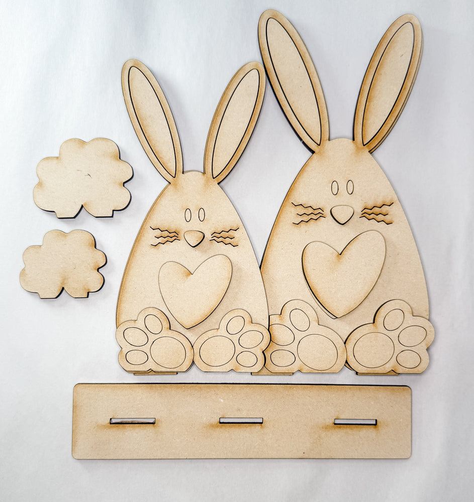 Woodshop - Bunny Pair Shelf Sitter