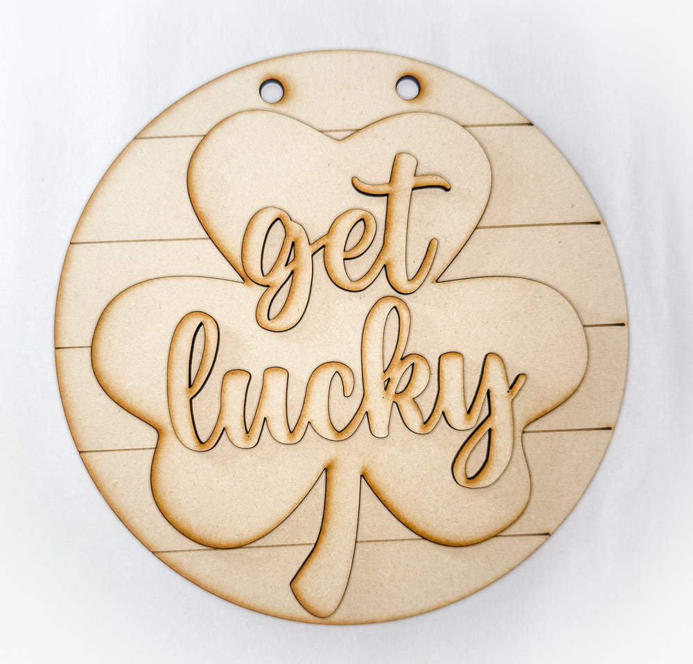 Woodshop - Get Lucky Door Hanger