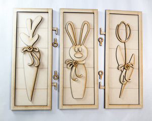 Woodshop - 3-Pannel Folding Easter Sign