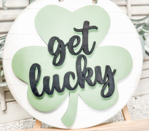 Woodshop - Get Lucky Door Hanger