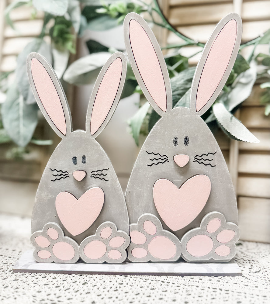 Woodshop - Bunny Pair Shelf Sitter