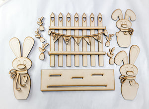 Woodshop - "Hello" Bunny Shelf Sitter