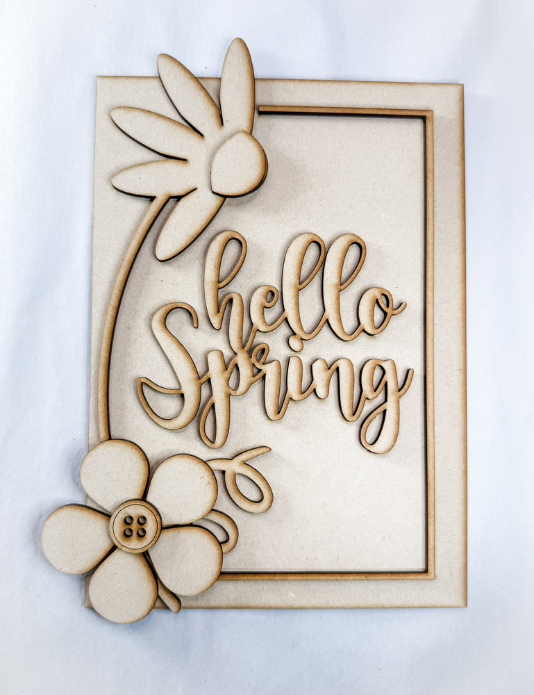 Woodshop - "Hello Spring" Daisy Sign