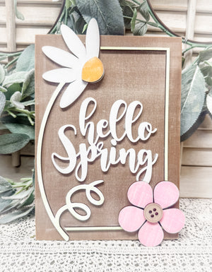 Woodshop - "Hello Spring" Daisy Sign