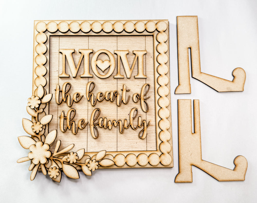 Woodshop - Heart of the Family Sign