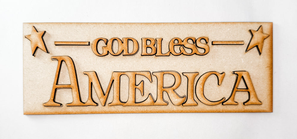 Woodshop - "God Bless America" Toolbox insert