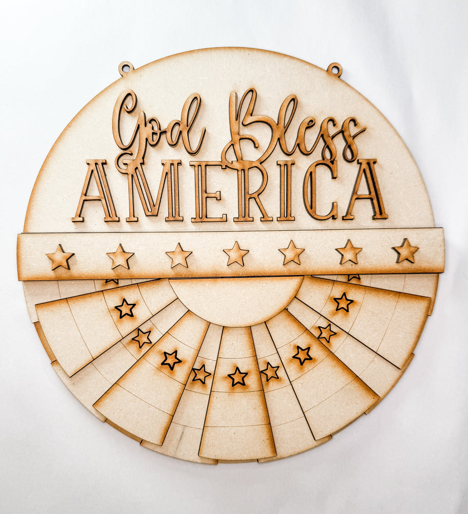 Woodshop - "God Bless America" Door Hanger