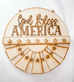 Woodshop - "God Bless America" Door Hanger