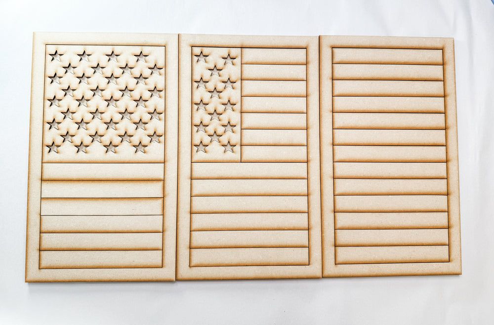 Woodshop - American Flag 3 Pannel