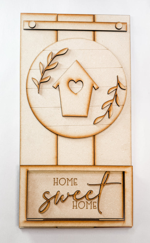 Woodshop - Interchangeable Leaner Board Kit – "Home Sweet Home" Starter Set