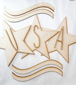 Woodshop - "USA" Fence Board Sign Kit