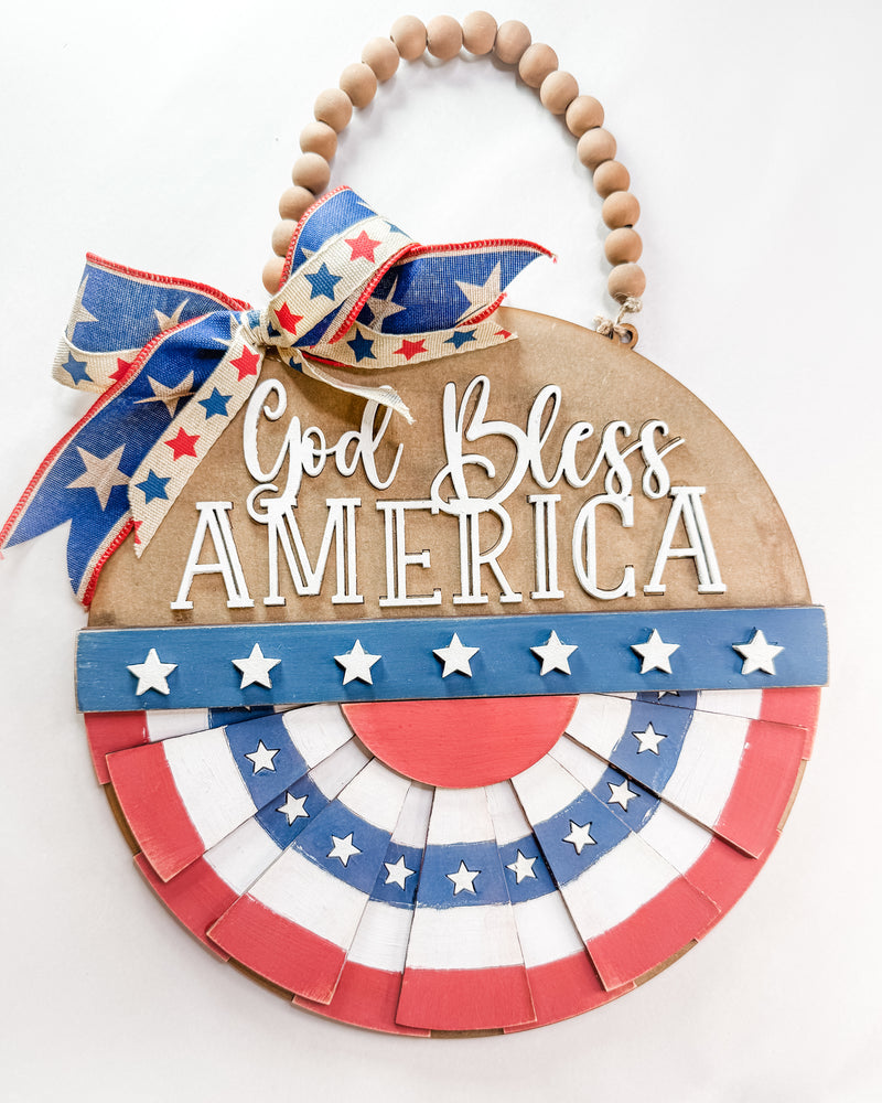 Woodshop - "God Bless America" Door Hanger
