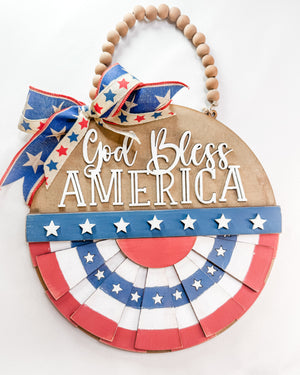 Woodshop - "God Bless America" Door Hanger