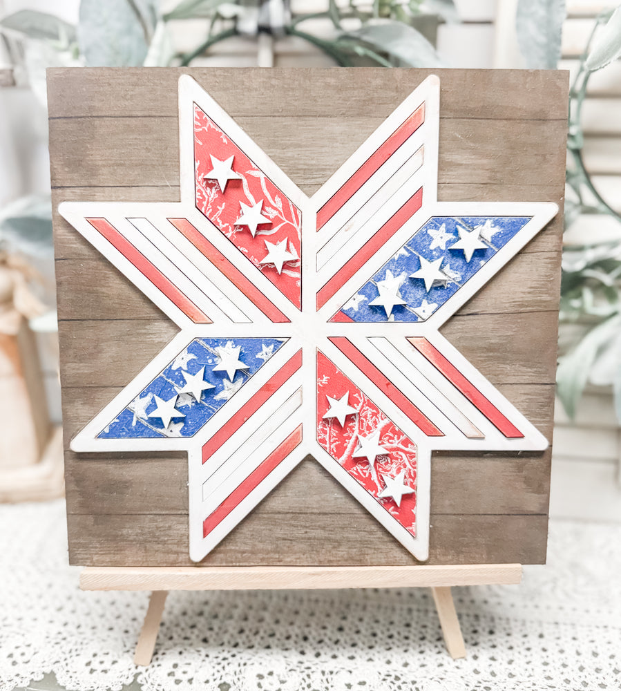 Woodshop -Patriotic Barn Quilt