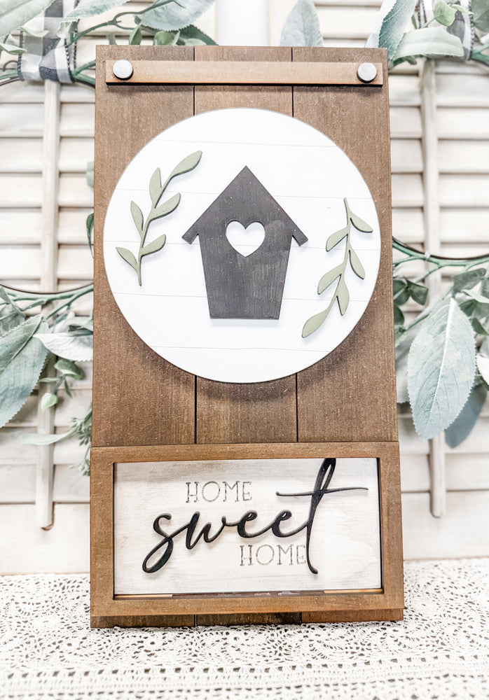 Woodshop - Interchangeable Leaner Board Kit – "Home Sweet Home" Starter Set