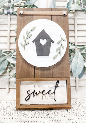 Woodshop - Interchangeable Leaner Board Kit – "Home Sweet Home" Starter Set
