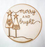 Woodshop - Merry and Bright Door Hanger