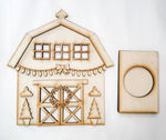 Woodshop - Christmas Barn Votive Holder