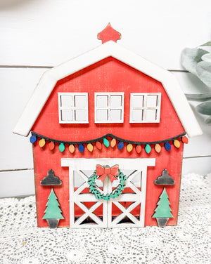 Woodshop - Christmas Barn Votive Holder