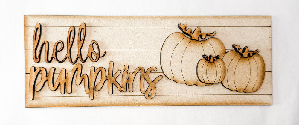 Woodshop - "Hello Pumpkin"Toolbox insert