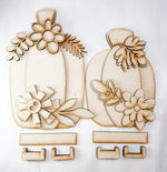 Woodshop -2pk Decorative Pumkpin Shelf Sitters