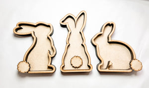 
                
                    Load image into Gallery viewer, Woodshop - Bunny Shelf Sitters
                
            