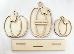 Woodshop - Pumpkin Trio Shelf Sitter