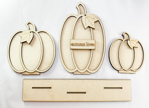 Woodshop - Pumpkin Trio Shelf Sitter