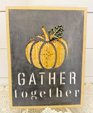 Woodshop - "Gather Together" Silhouette Wall Art