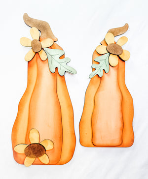 Woodshop - Rustic Style Pumpkin Pair