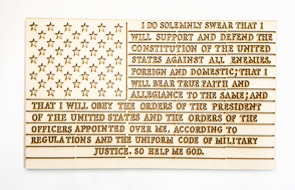 Woodshop - Oath of Enlistment Flag