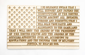 Woodshop - Oath of Enlistment Flag