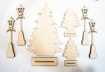 Woodshop - Christmas Village Trees and Lamps